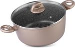 Pot MagicHome Coffee Brown Line, 24 cm, 4000 ml, with lid