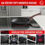 Panvica MagicHome Black Marble Line, 20 cm