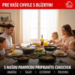 Panvica MagicHome Black Marble Line, 24 cm