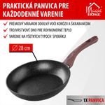 Panvica MagicHome Black Marble Line, 28 cm