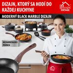 Panvica MagicHome Black Marble Line, 28 cm