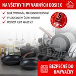Serpenyő MagicHome Black Marble Line, 28 cm