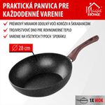 Wok serpenyő MagicHome Black Marble Line, 28 cm