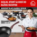 Serpenyő Wok MagicHome Black Marble Line, 28 cm