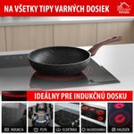 Wok serpenyő MagicHome Black Marble Line, 28 cm