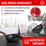 Wok serpenyő MagicHome Black Marble Line, 28 cm