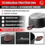 Fazék MagicHome Black Marble Line, 28 cm, 5900 ml, fedővel