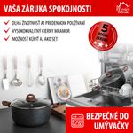 Fazék MagicHome Black Marble Line, 28 cm, 5900 ml, fedővel