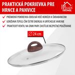 Pokrievka MagicHome Black Marble Line, sklenená, 24 cm