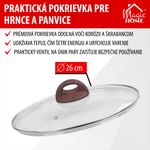 Pokrievka MagicHome Black Marble Line, sklenená, 26 cm