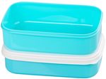Lunch Box MagicHome, rectangular, 2-piece, with fork/spoon, 2x 1000 ml, 20.8x13.5x12.4 cm