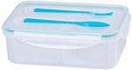 Lunch Box MagicHome, rectangular, with fork and spoon, 2 compartments, 1500 ml, 22x15.2x7.6 cm