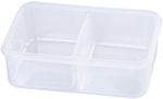 Lunch box MagicHome, square, with fork and spoon, 2 compartments, 1500 ml, 22x15.2x7.6 cm