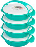 Ételhordó MagicHome, kerek, 4 részes, színes, 4x 1000 ml, 22,4x20,5x29,5 cm