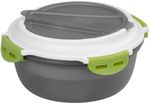 Lunch Box MagicHome, round, with fork/spoon, 1200 ml, 21.1x9.7 cm