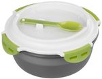 Lunch Box MagicHome, round, with fork/spoon, 1200 ml, 21.1x9.7 cm