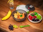 Lunch Box MagicHome, round, with fork/spoon, 1200 ml, 21.1x9.7 cm