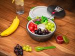 Lunch Box MagicHome, round, with fork/spoon, 1200 ml, 21.1x9.7 cm