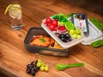 Lunch Box MagicHome, rectangular, with fork/spoon, 1200 ml, 23x15x8.8 cm