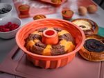Baking Pan MagicHome, for baking, for bundt cake, silicone, red, 23x8.5 cm
