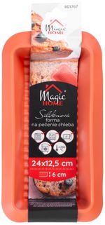 Baking Pan MagicHome, for baking, for bread/loaf, silicone, red, 24x12.5 cm