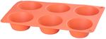 Baking Pan MagicHome, for baking, for 6 muffins, silicone, red, 23.7x16x3 cm