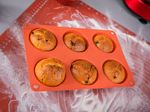 Baking Pan MagicHome, for baking, for 6 muffins, silicone, red, 23.7x16x3 cm