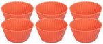 Sütőforma MagicHome, cupcake-hez, szilikon, piros, 6 db-os szett, 6,5x6,5x3 cm