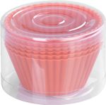 MagicHome mold, for baking, for cupcakes, silicone, red, set of 6, 6.5x6.5x3 cm