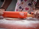 Rolling Pin MagicHome, silicone, with wooden handles, for dough, 37.5 cm