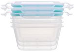 Ételhordó MagicHome Lunchbox szett YH373, 3 db, 600 ml, 135x135x75 mm, négyzet alakú, Clip