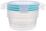 Ételhordó MagicHome Lunchbox szett YH371, 3 db, 700 ml, 145x145x75 mm, kerek, Clip