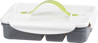 Ételhordó MagicHome, téglalap alakú, rekesszel, 1 lit, 17x23,5x5,5 cm