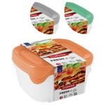 Container Set Curver® Square, 3 pcs, 800 ml, mix colors mint/grey/peach, 155x155x110 mm