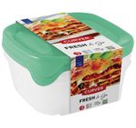 Tárolóedény Curver® Set Square, szett 3 db, 800 ml, menta/szürke/barack vegyes színek, 155x155x110 m
