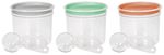 Tárolóedény Curver® DRY FOOD, 1000 ml, mérőkanállal, menta/szürke/barack vegyes színek, 130x120 mm