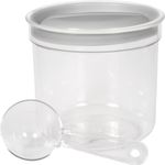 Tárolóedény Curver® DRY FOOD, 1000 ml, mérőkanállal, menta/szürke/barack vegyes színek, 130x120 mm