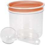 Tárolóedény Curver® DRY FOOD, 1000 ml, mérőkanállal, menta/szürke/barack vegyes színek, 130x120 mm