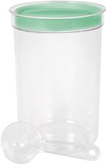 Tárolóedény Curver® DRY FOOD, 1700 ml, mérőkanállal, menta/szürke/barack vegyes színek, 130x190 mm
