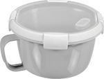 Dóza Curver® 900 ml, s uškom, otvárateľné veko, s rúčkou, mix farieb mint/sivá/broskyňová, hrnček 170x100 mm