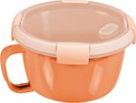 Container Curver® 900 ml, with handle, openable lid, mix colors mint/grey/peach, mug 170x100 mm