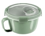 Container Curver® SMART TO GO ECO, 900 ml, with handle, soft green, mug 96x157x157 mm