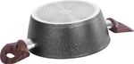 Pot MagicHome Black Marble Line, 20 cm, 2200 ml, with lid