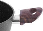 Pot MagicHome Black Marble Line, 20 cm, 2200 ml, with lid