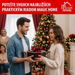 Hrniec MagicHome Black Marble Line, 20 cm, 2200 ml, s pokrievkou