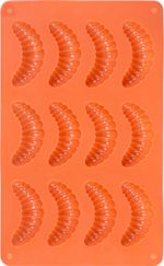 Baking Pan MagicHome, for baking, silicone, for 12 vanilla crescent cookies, 27.3x17x2 cm