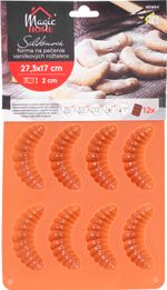 Baking Pan MagicHome, for baking, silicone, for 12 vanilla crescent cookies, 27.3x17x2 cm