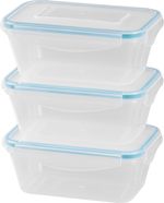 Ételhordó MagicHome Lunchbox szett YH416, téglalap alakú, 3 db, 700 ml, 172x115x71 mm