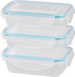 Ételhordó MagicHome Lunchbox szett YH375, téglalap alakú, 3 db, 400 ml, 162x111x51 mm