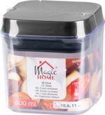 Edény MagicHome, szilikon tömítéssel, 600 ml, 106x106x110 mm, egymásra rakható